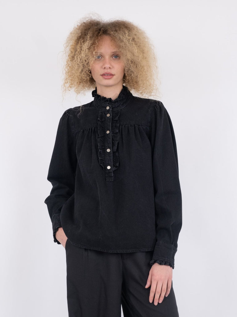 Justine denim Shirt-Skjorte-Neo Noir-Aandahls