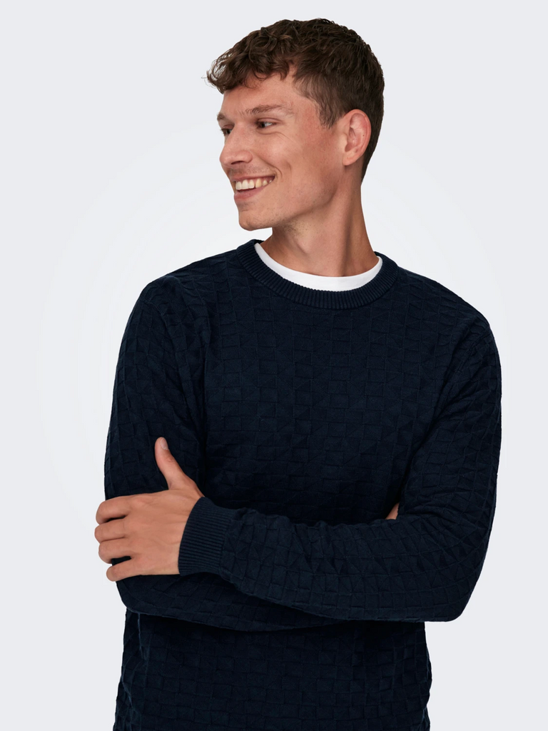 Kalle Structure Crew-Genser-Only & Sons-Aandahls