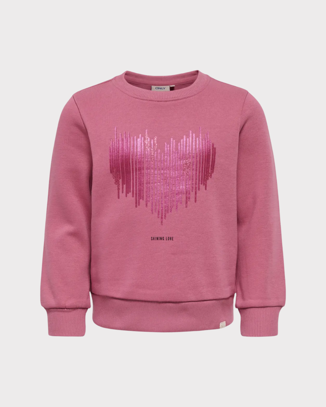 Kmgbelinda Life L/s Reg Glitter Bru Swt-Genser-Kids Only-Aandahls