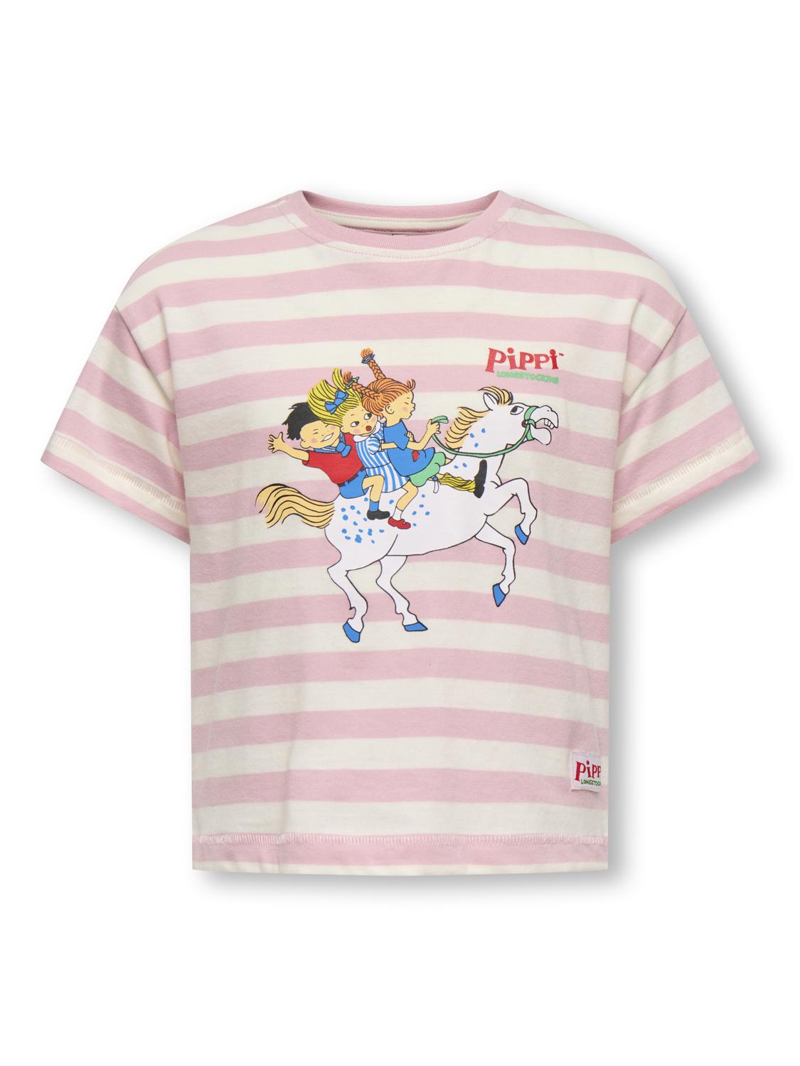 Kmgpippa Life S/s Boxy Printed Tee Jrs-T-shirt-KIDS ONLY GIRL-Aandahls