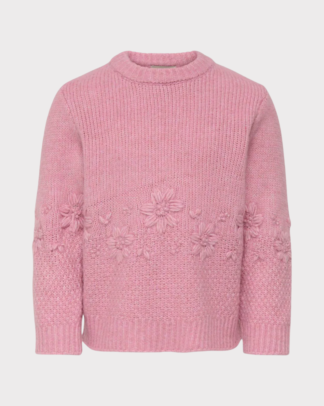 Kmgtanya Life Ls Flower Emb Knt-Genser-Kids Only-Aandahls