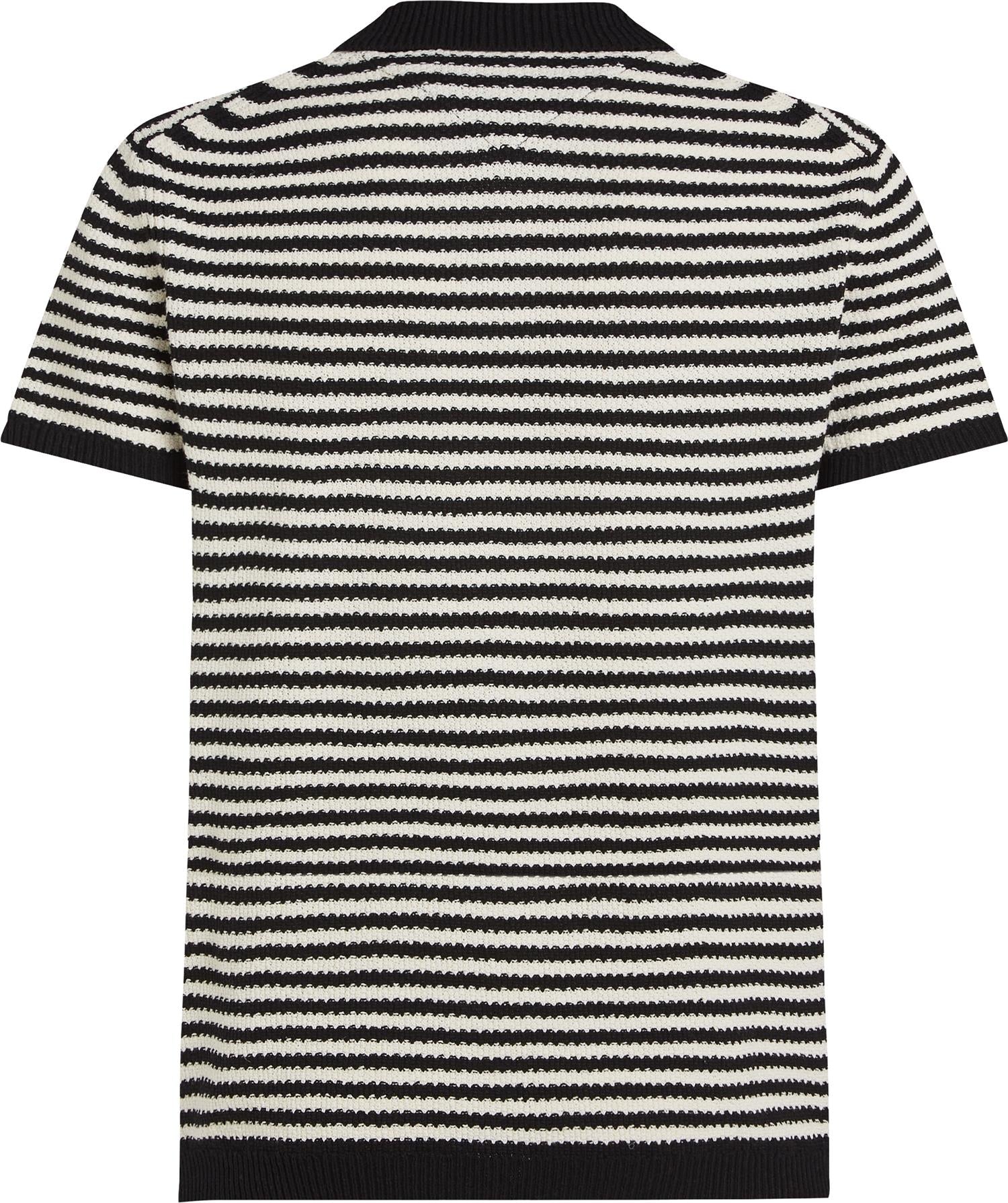 Knitted textured polo-T-shirt-Tommy Hilfiger-Aandahls