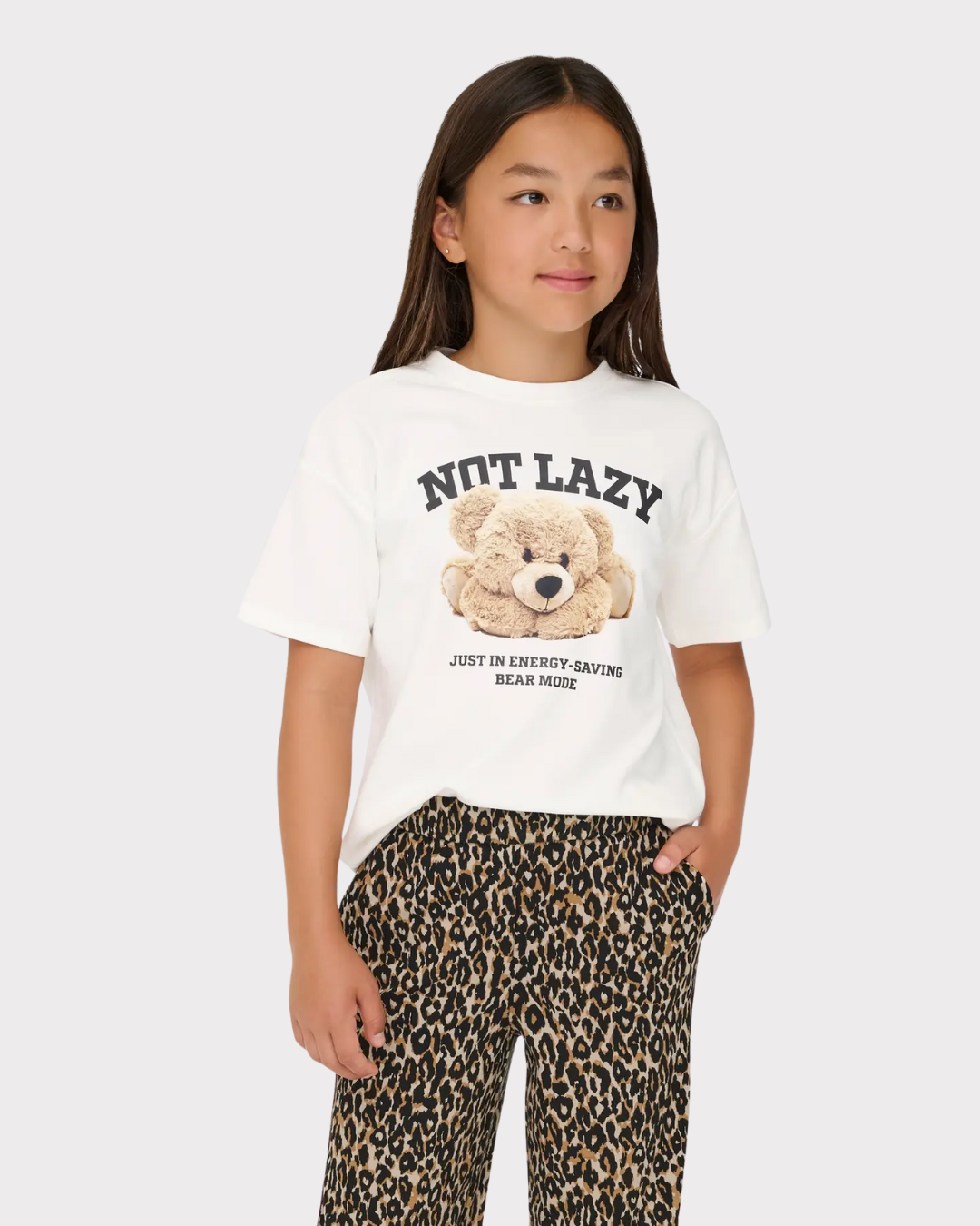 Kogbillie Ss Loose Teddy Top Jrs Noos-T-shirt-Kids Only-Aandahls