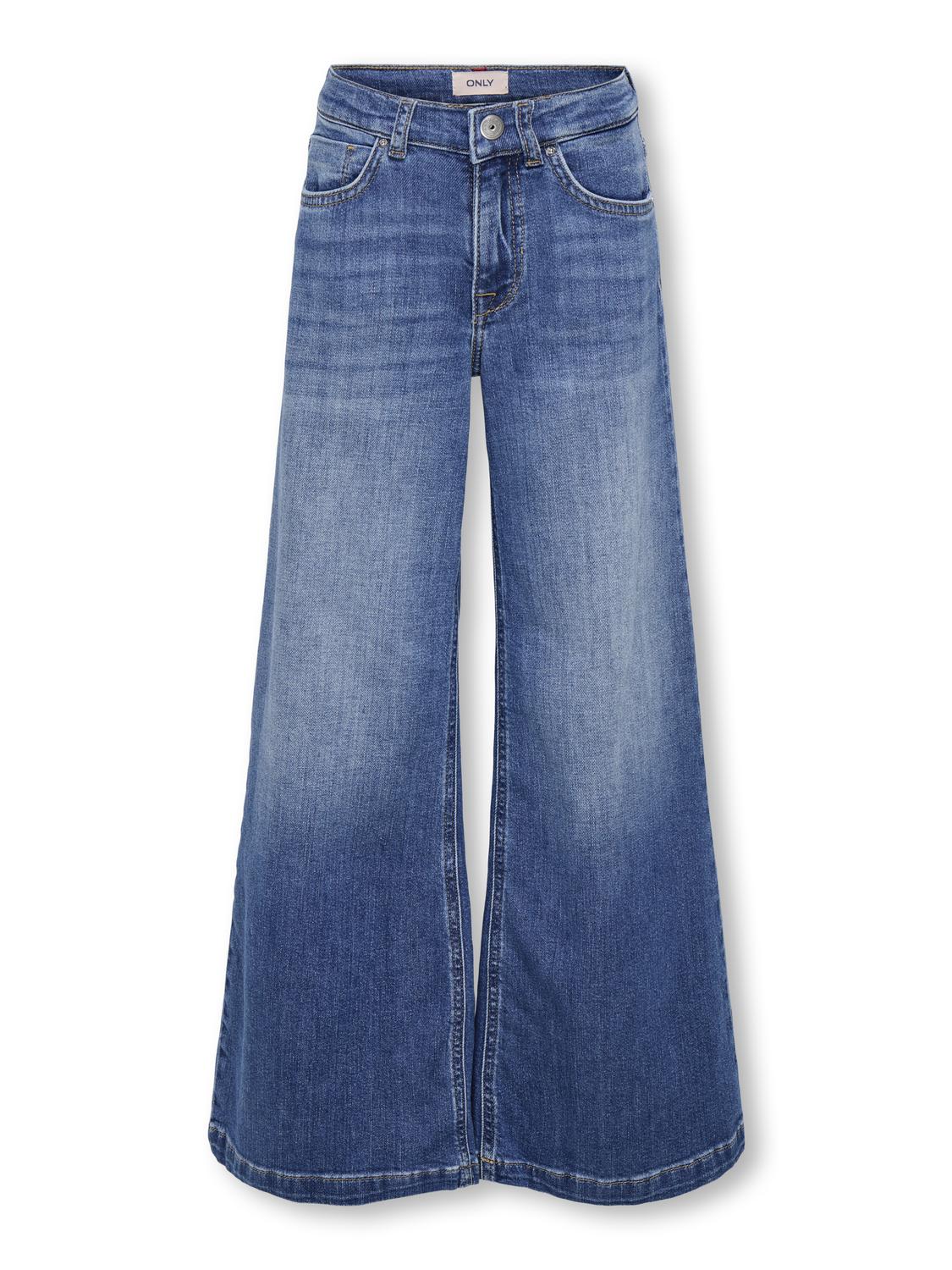 Kogcalifornia MW Wide Flared DNM REA-Jeans-KIDS ONLY GIRL-Aandahls