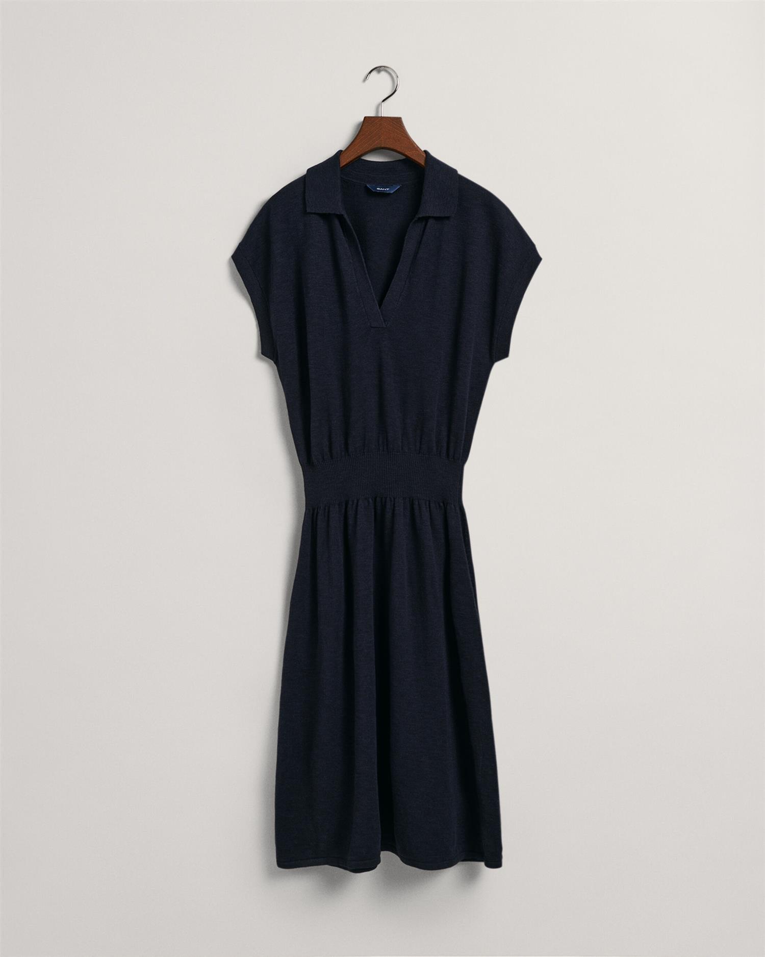 LINEN-BLEND COLLAR DRESS-Kjole-Gant-Aandahls