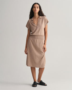 LINEN-BLEND COLLAR DRESS-Kjole-Gant-Aandahls