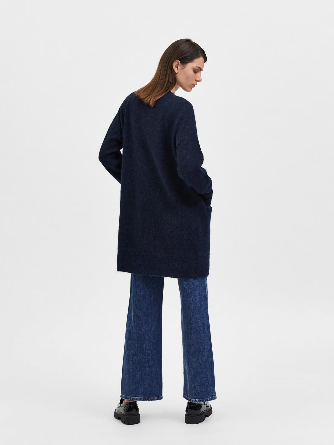 SLFLULU NEW LS KNIT LONG CARDIGAN B NOOS-Genser-Selected-Aandahls
