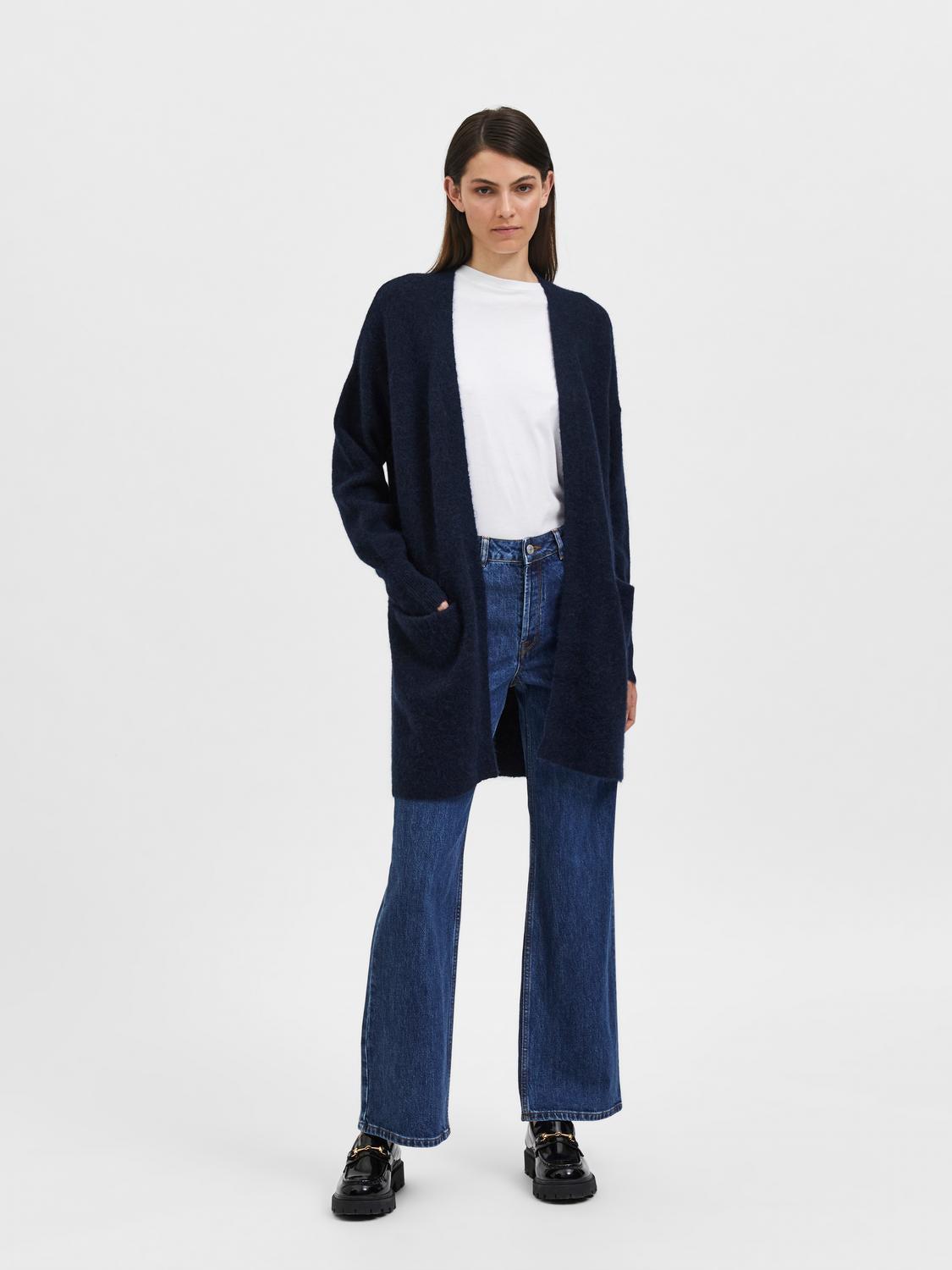 SLFLULU NEW LS KNIT LONG CARDIGAN B NOOS-Genser-Selected-Aandahls