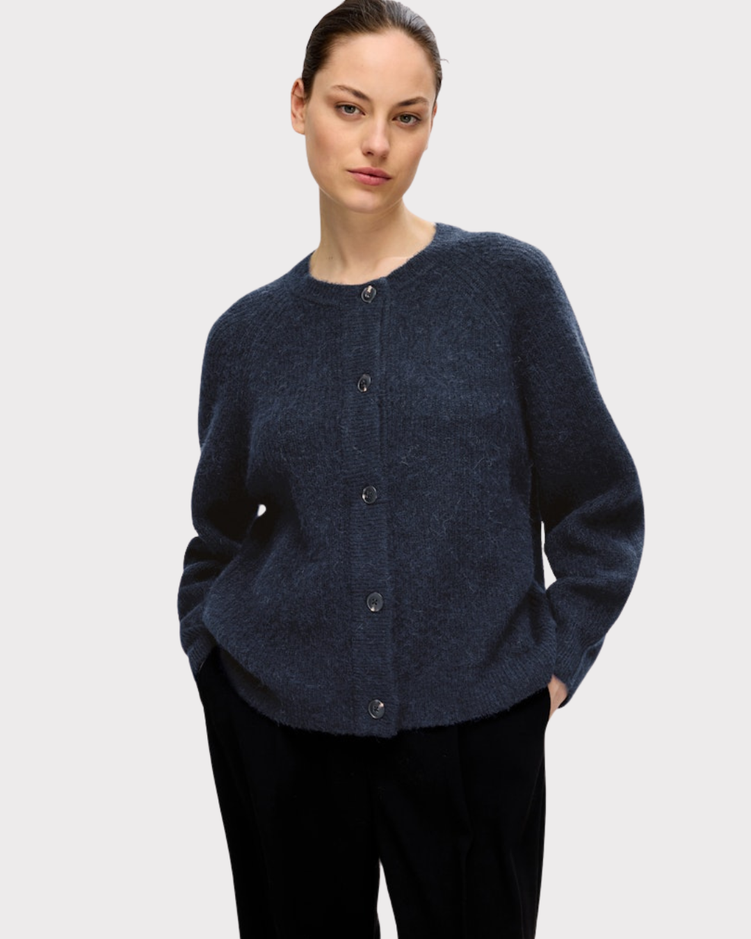 LULU LS KNIT SHORT CARDIGAN-Strikk-Selected Femme-Aandahls