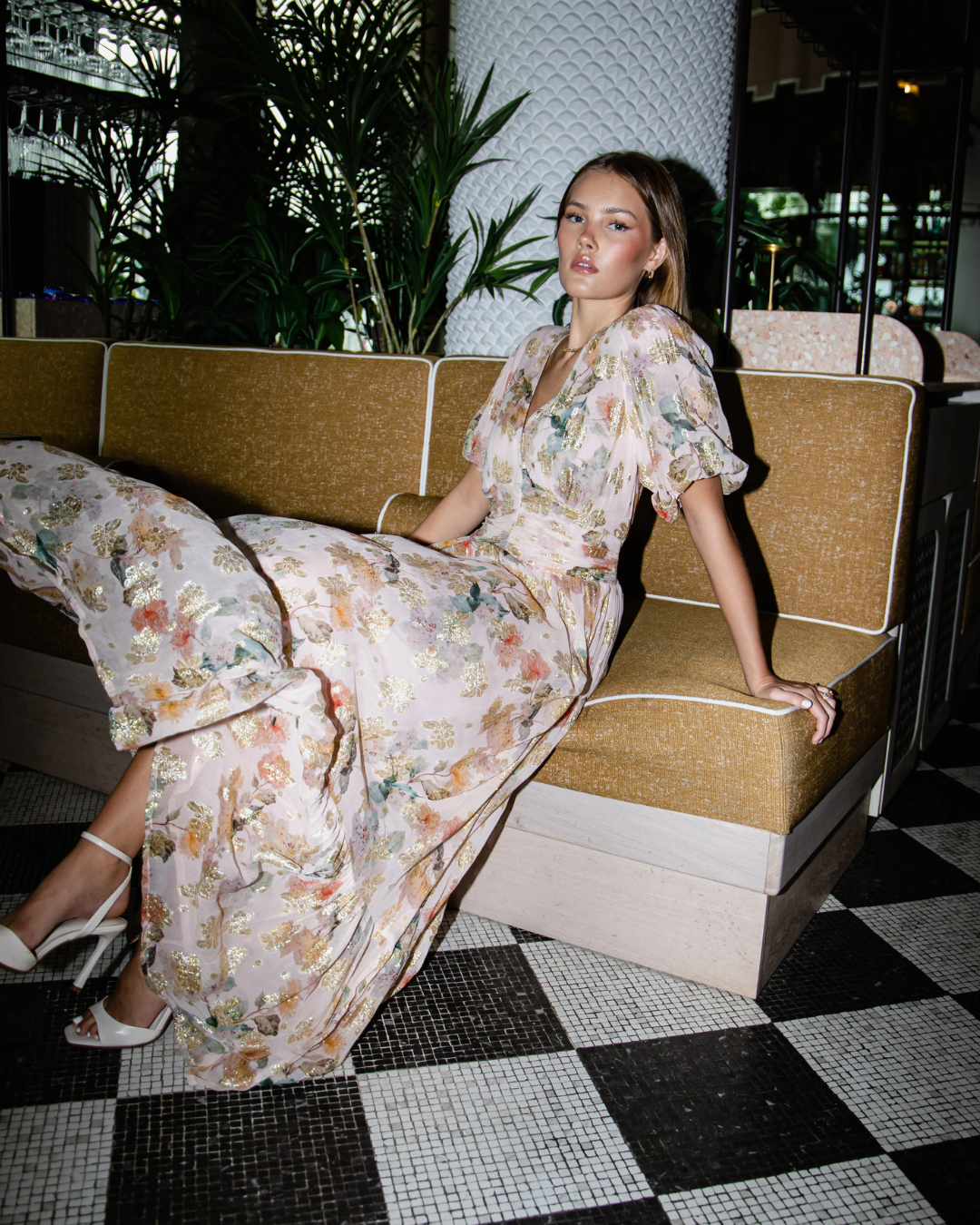 Leonora Dress Shimmering Garden-Kjole-MISSMAYA-Aandahls