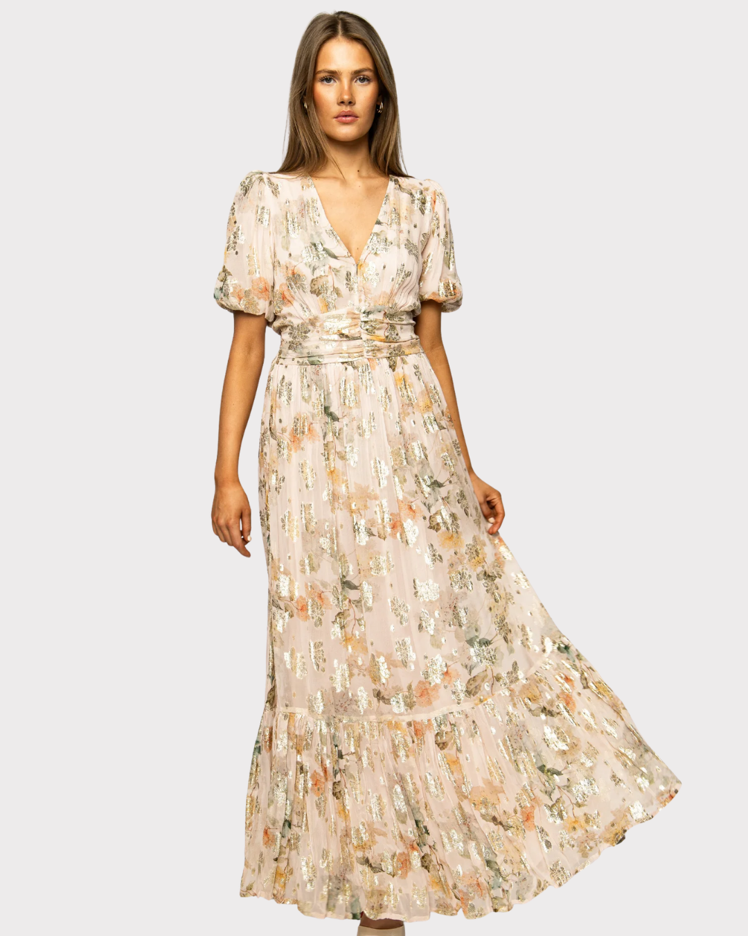 Leonora Dress Shimmering Garden-Kjole-MISSMAYA-Aandahls