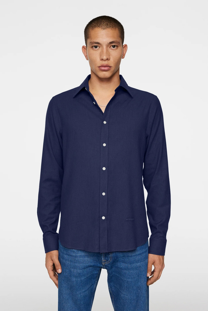 Light flannel slim shirt-Skjorte-J.Lindeberg-Aandahls