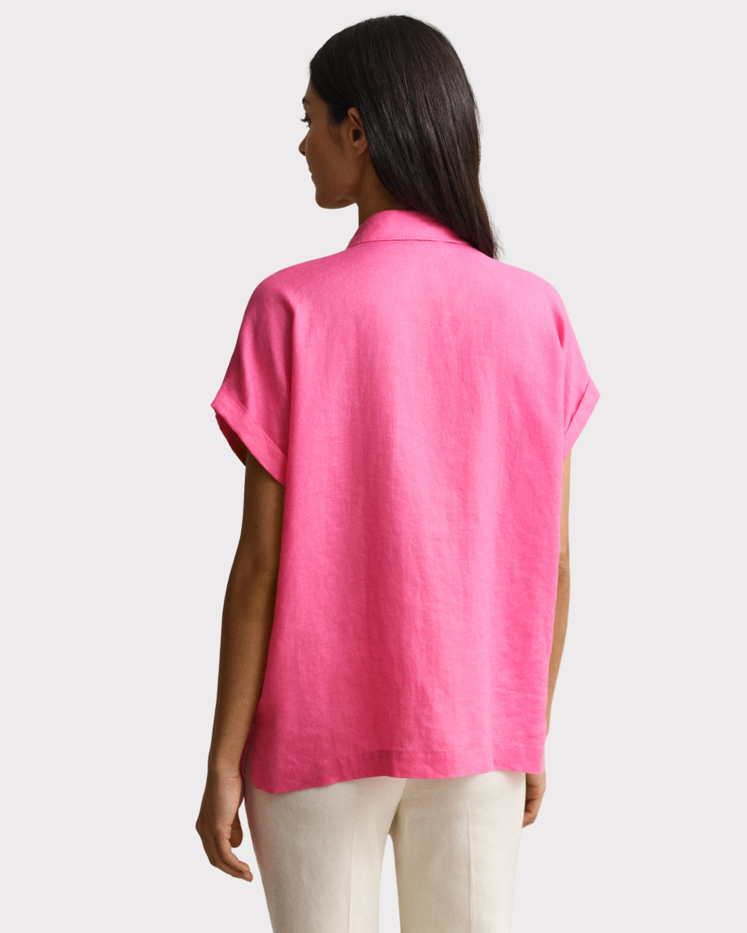 Linen Cap Sleeve Shirt-Skjorte-Gant-Aandahls