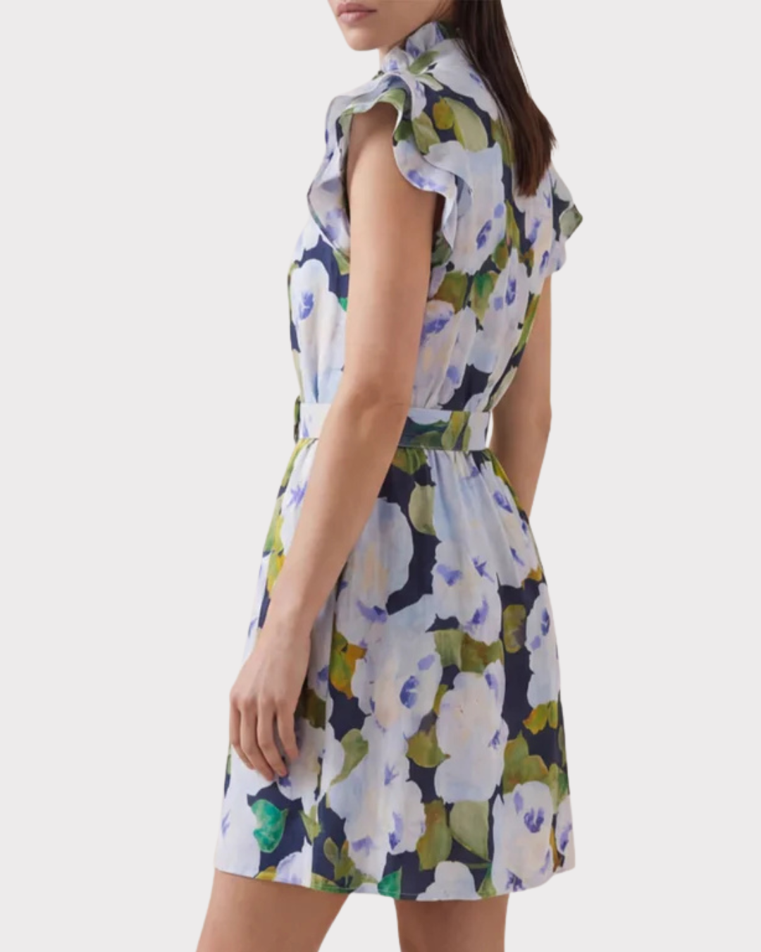 Linen Ruffle Dress-Kjole-ByTimo-Aandahls