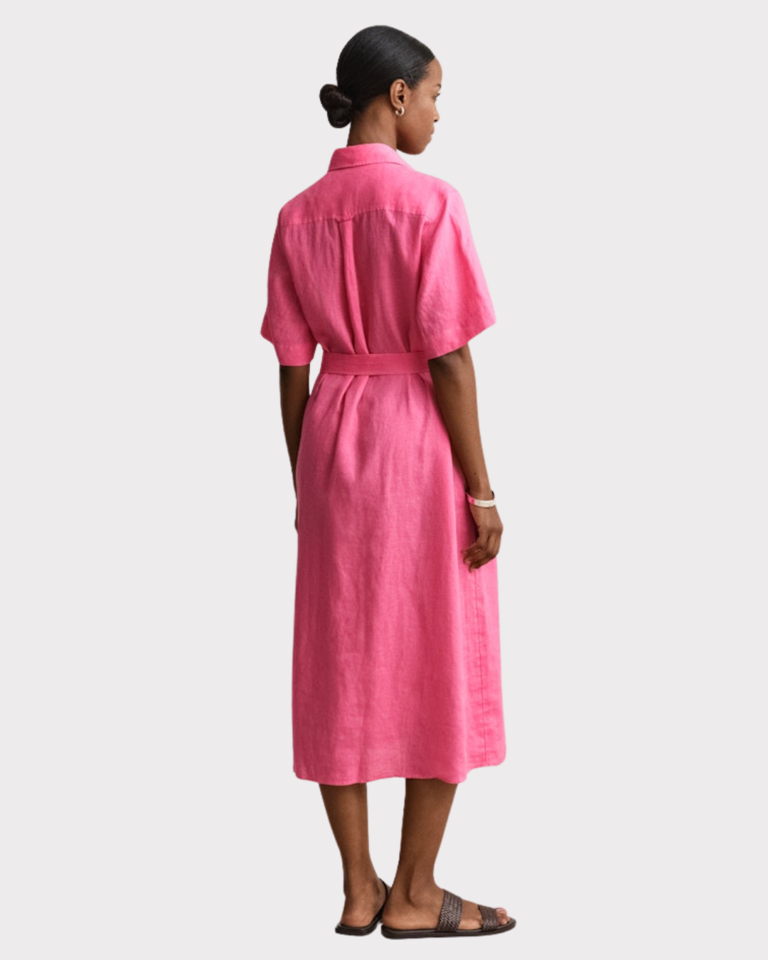 Linen Ss Shirt Dress-Kjole-Gant-Aandahls