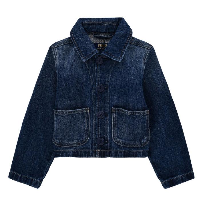 Logo cotton denim boxy jacket-Ytterjakker-Polo Ralph Lauren-Aandahls