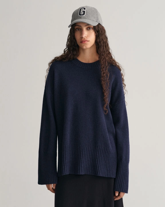 Lounge c-neck sweater-Genser-Gant-Aandahls