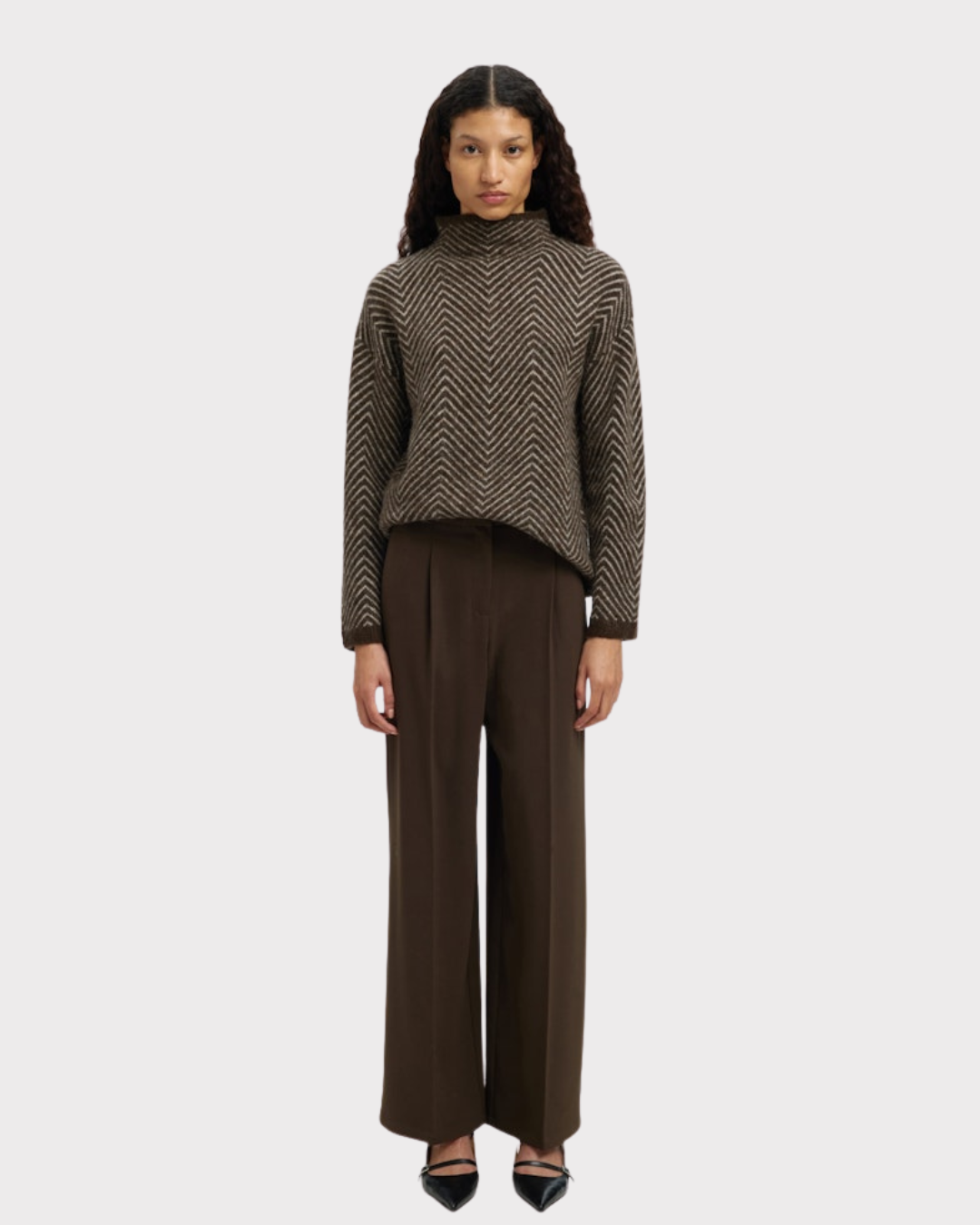 Lulu Herringbone Knit-Strikk-Selected Femme-Aandahls
