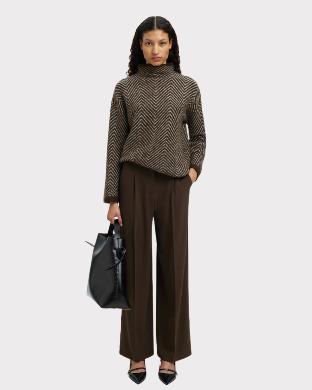 Lulu Herringbone Knit-Strikk-Selected Femme-Aandahls