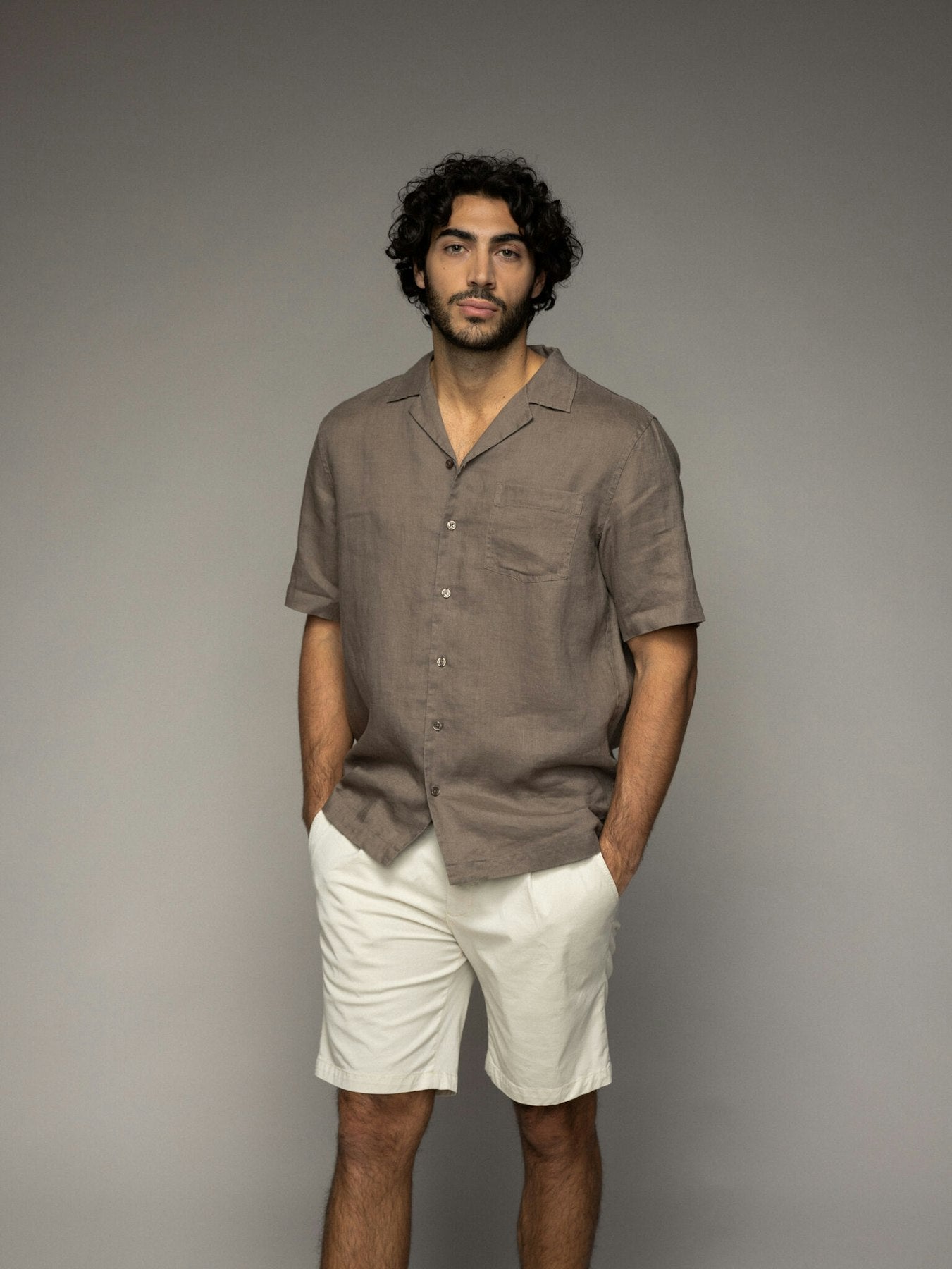 MMGTheo Linen Cuban Shirt-Skjorte-Mos Mosh-Aandahls