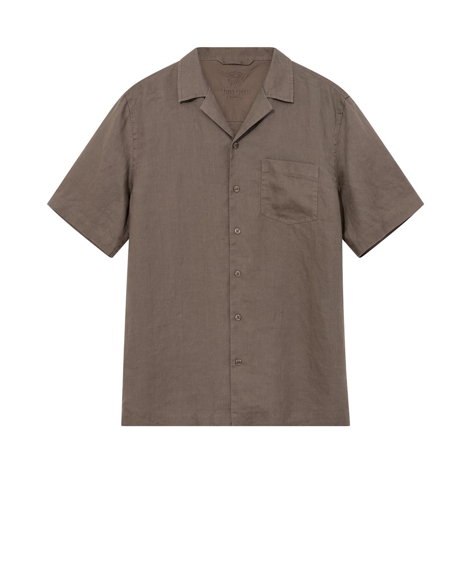 MMGTheo Linen Cuban Shirt-Skjorte-Mos Mosh-Aandahls
