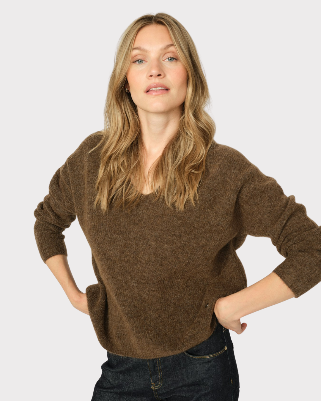 MMThora v-neck knit-Genser-Mos Mosh-Aandahls