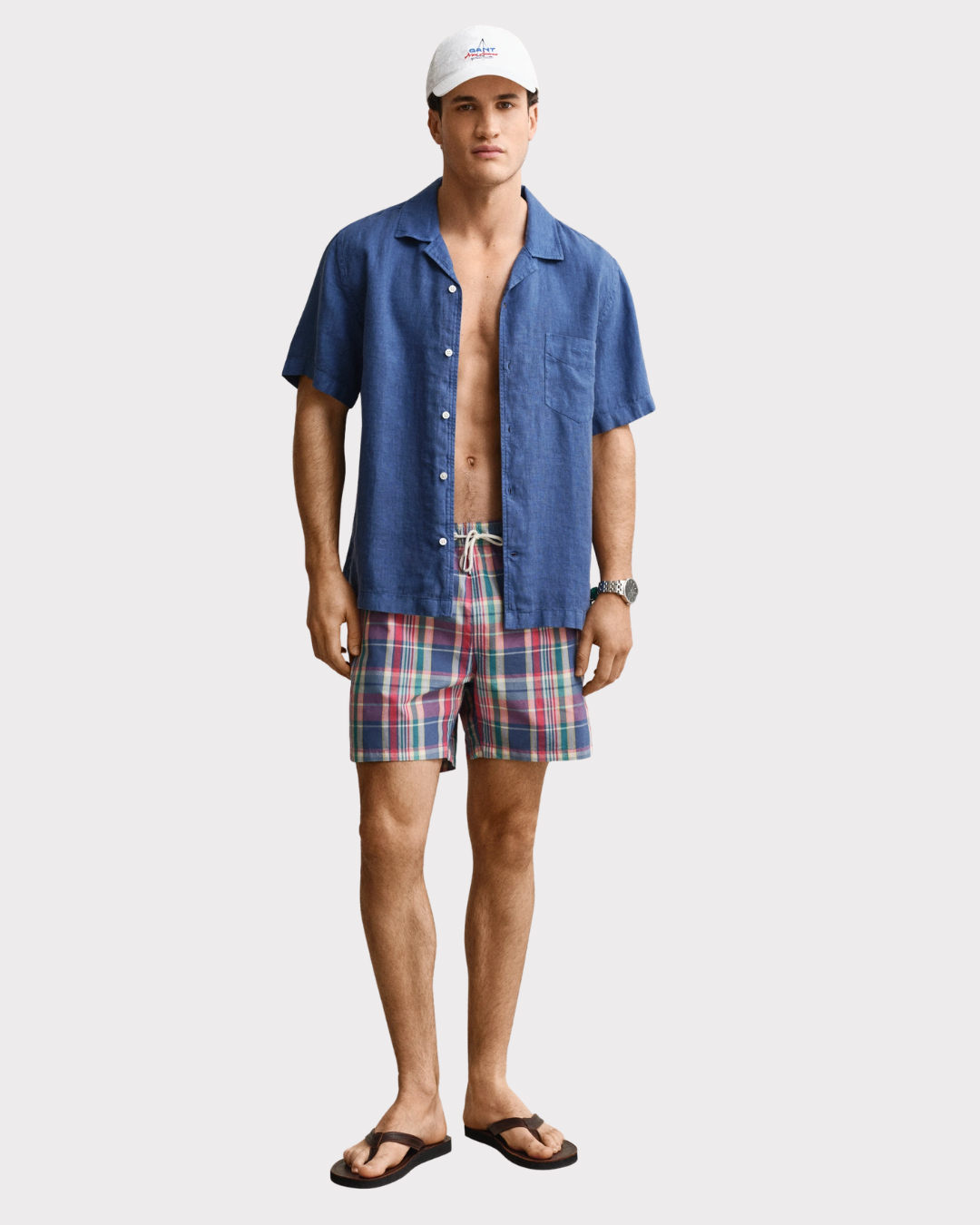 Madras Check Swim Shorts-Badetøy-Gant-Aandahls