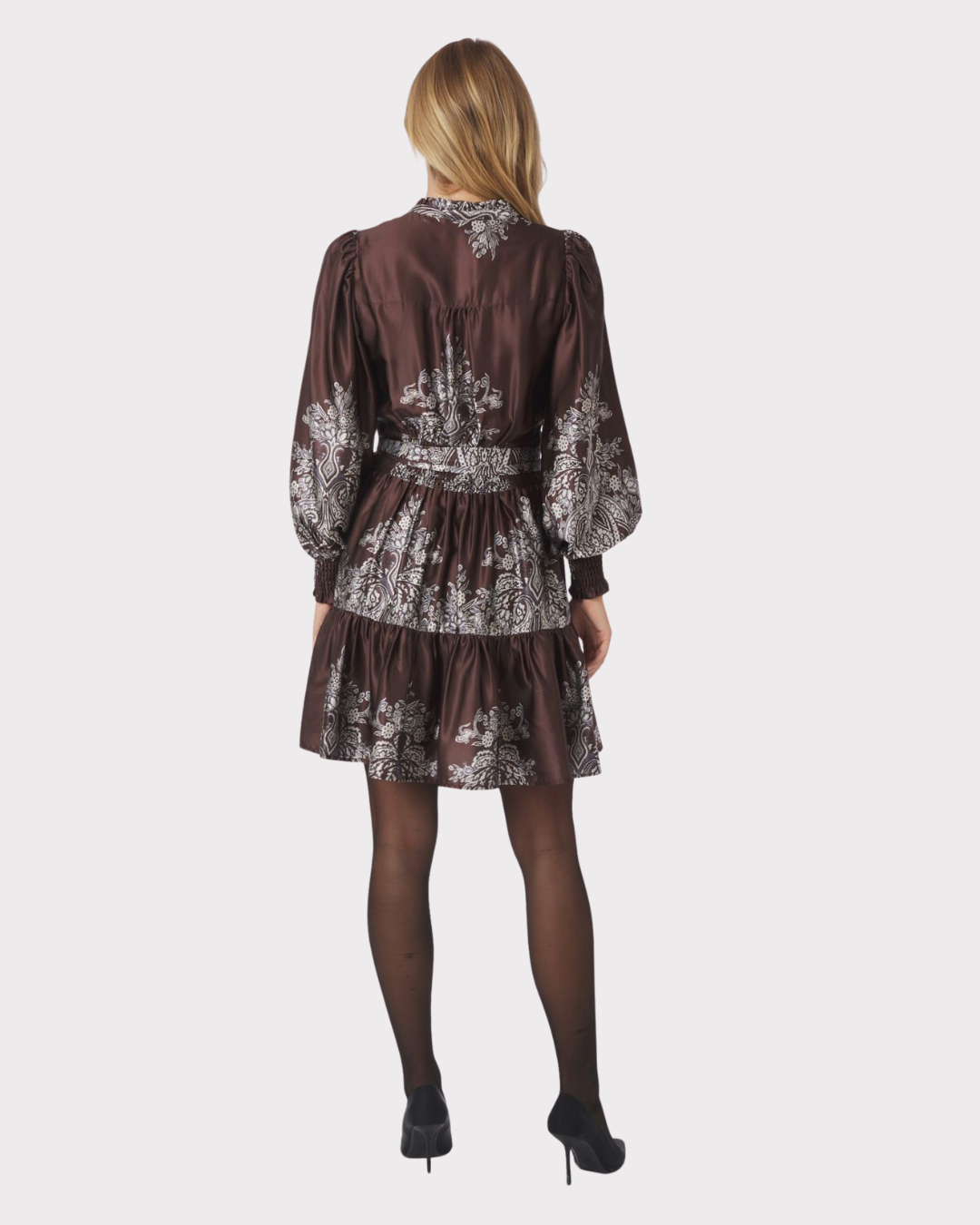 Malfida Paisley Border Dress-Kjole-Neo Noir-Aandahls