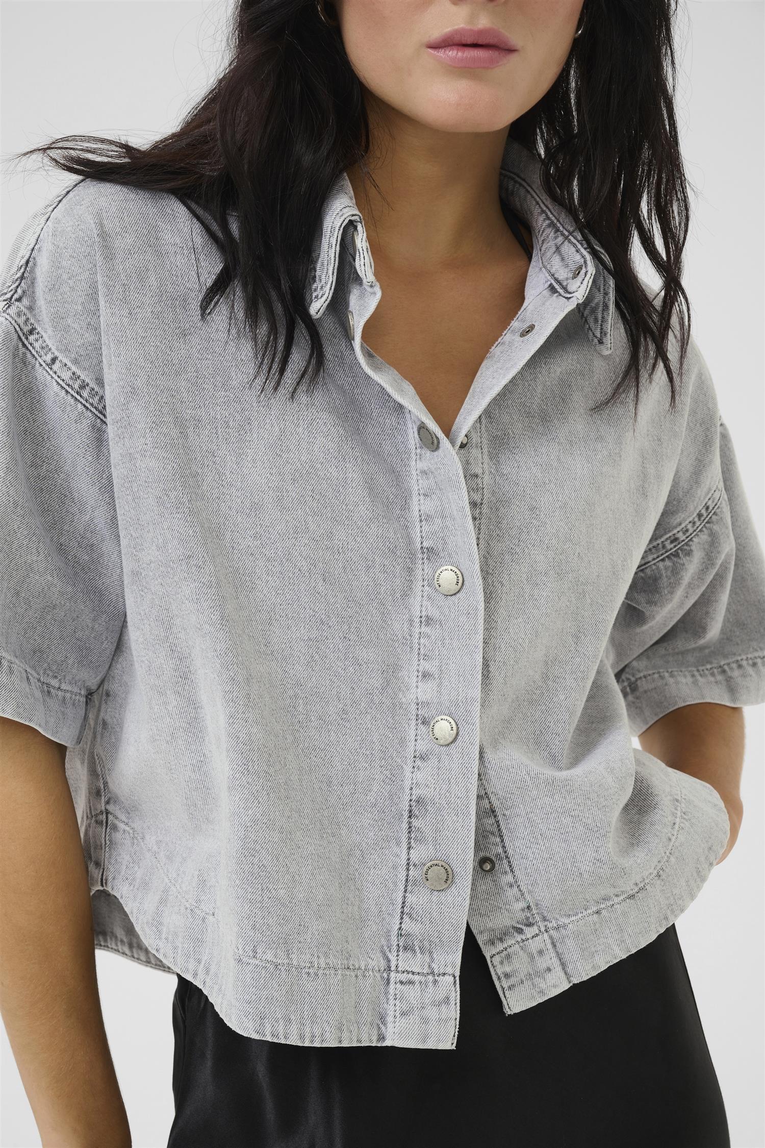 MaloMW143 Boxy Short Shirt-Skjorte-My Essential Wardrobe-Aandahls