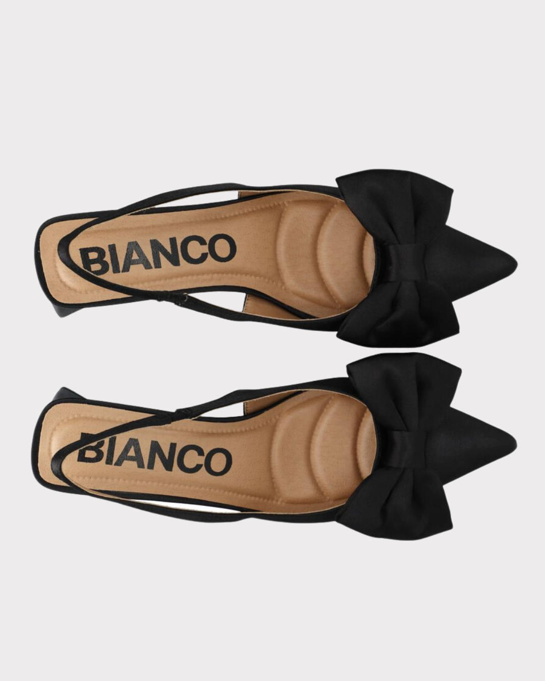 Maralyn Slingback Bow Satin-Sko-Bianco-Aandahls