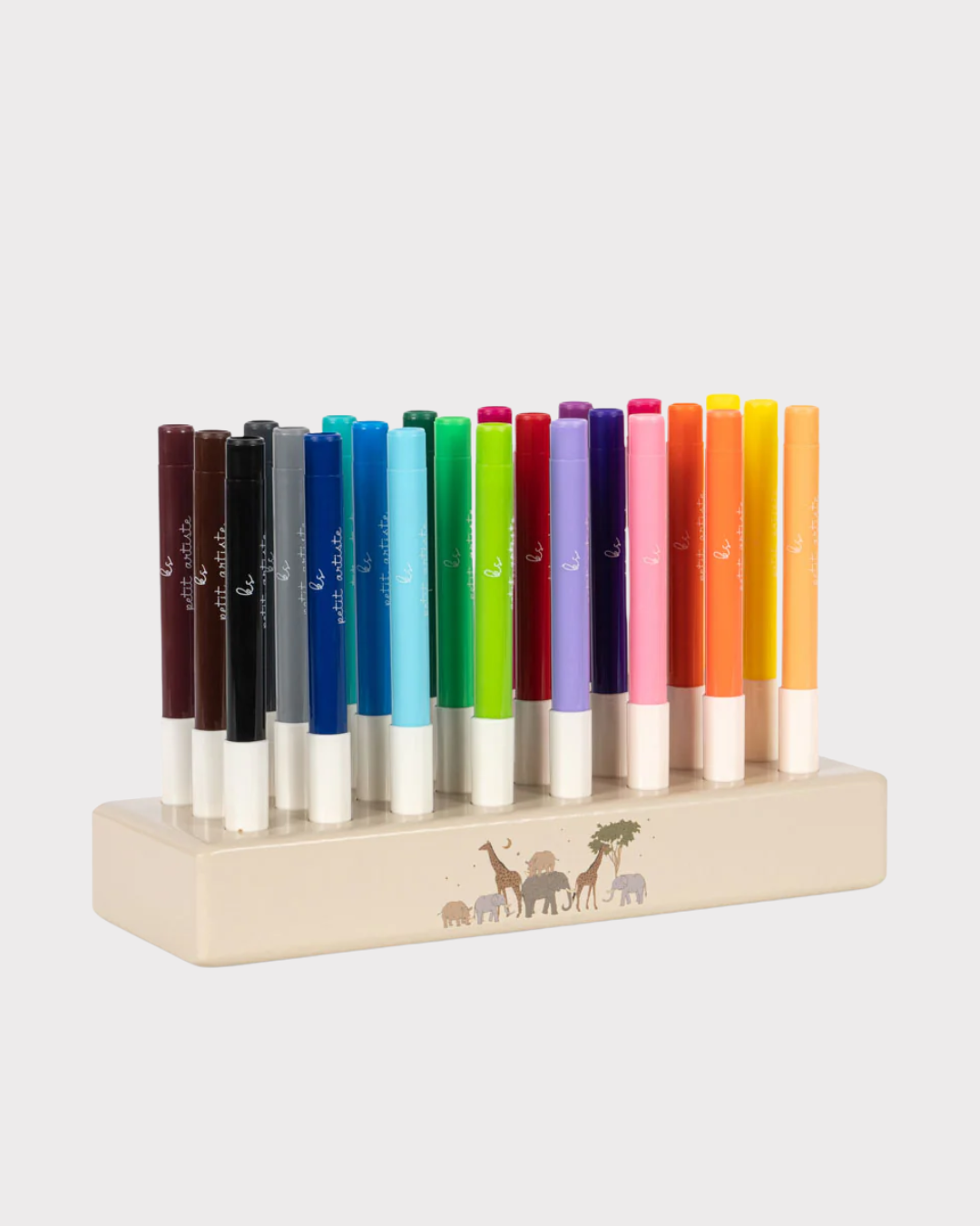 Markers in wooden block 24 pcs-Accessories-Konges Sløjd-Aandahls