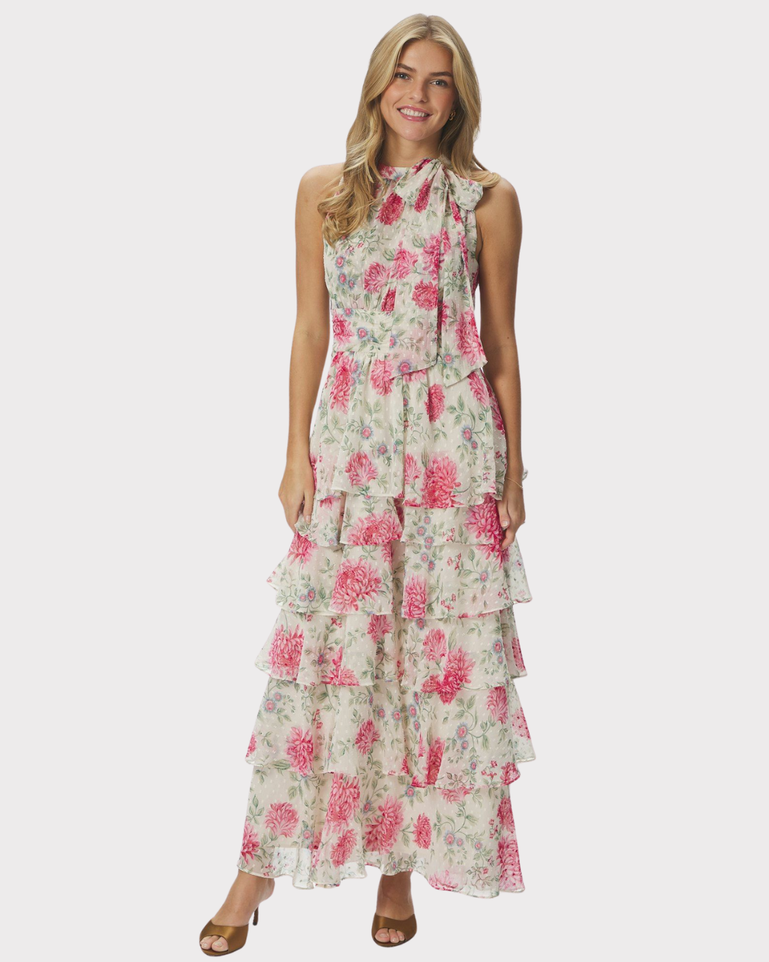 Marli Big Flower Dress-Kjole-Neo Noir-Aandahls