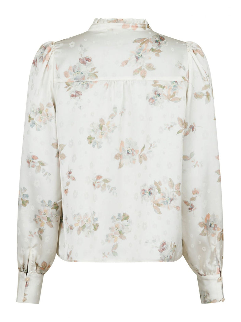 Massima Soft Blossom Blouse-Bluser-Neo Noir-Aandahls