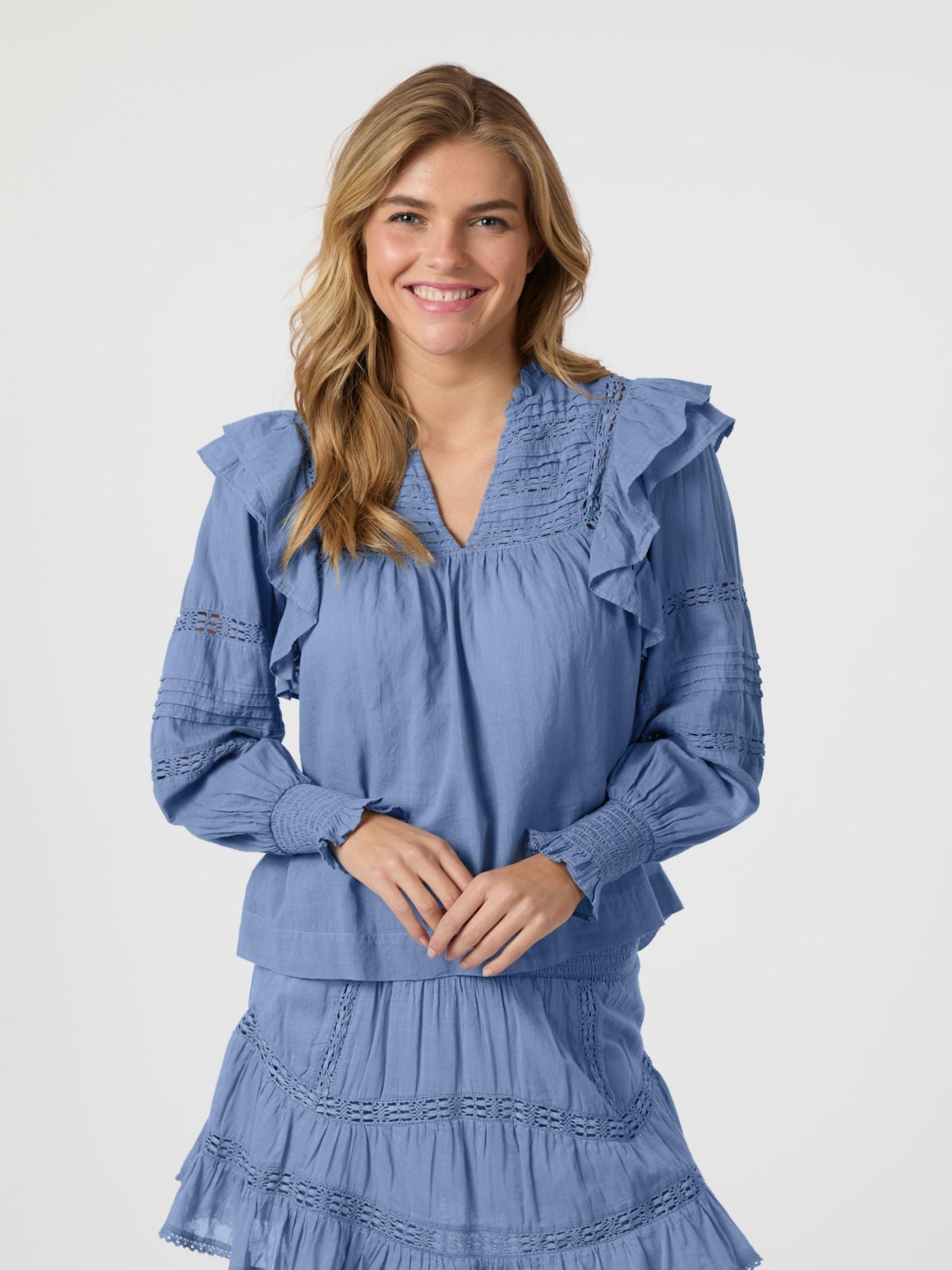 Mauri S Voile Blouse-Overdel-Neo Noir-Aandahls