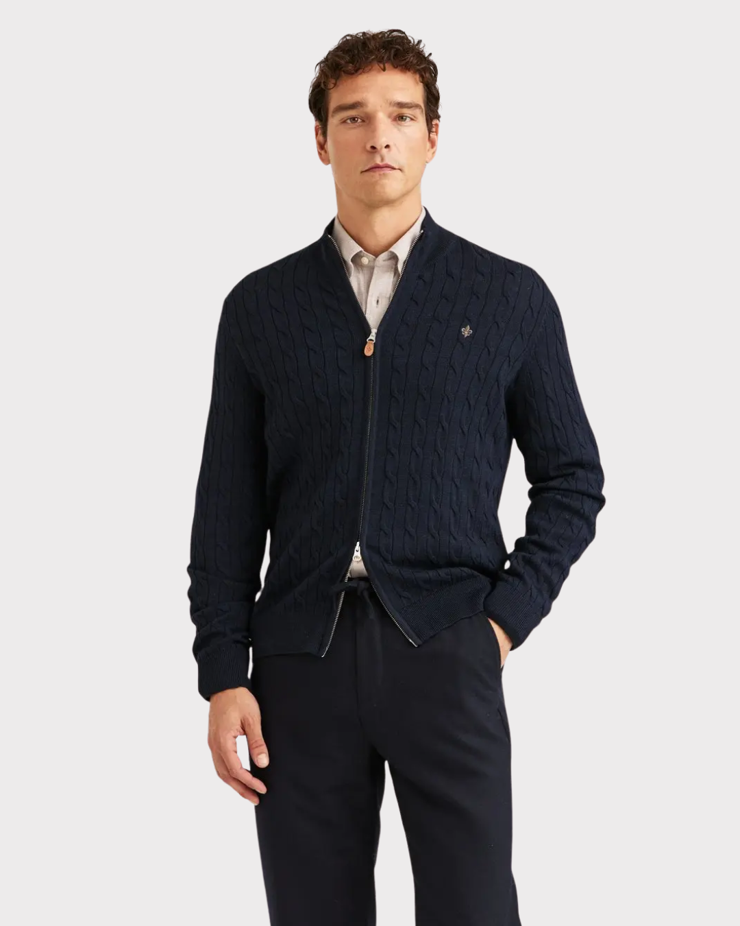 Merino Caple Zip Cardigan-Genser-Morris-Aandahls