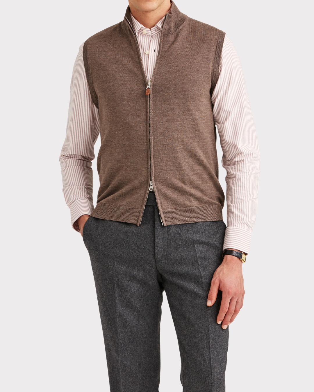 Merino zip vest-Genser-Morris-Aandahls