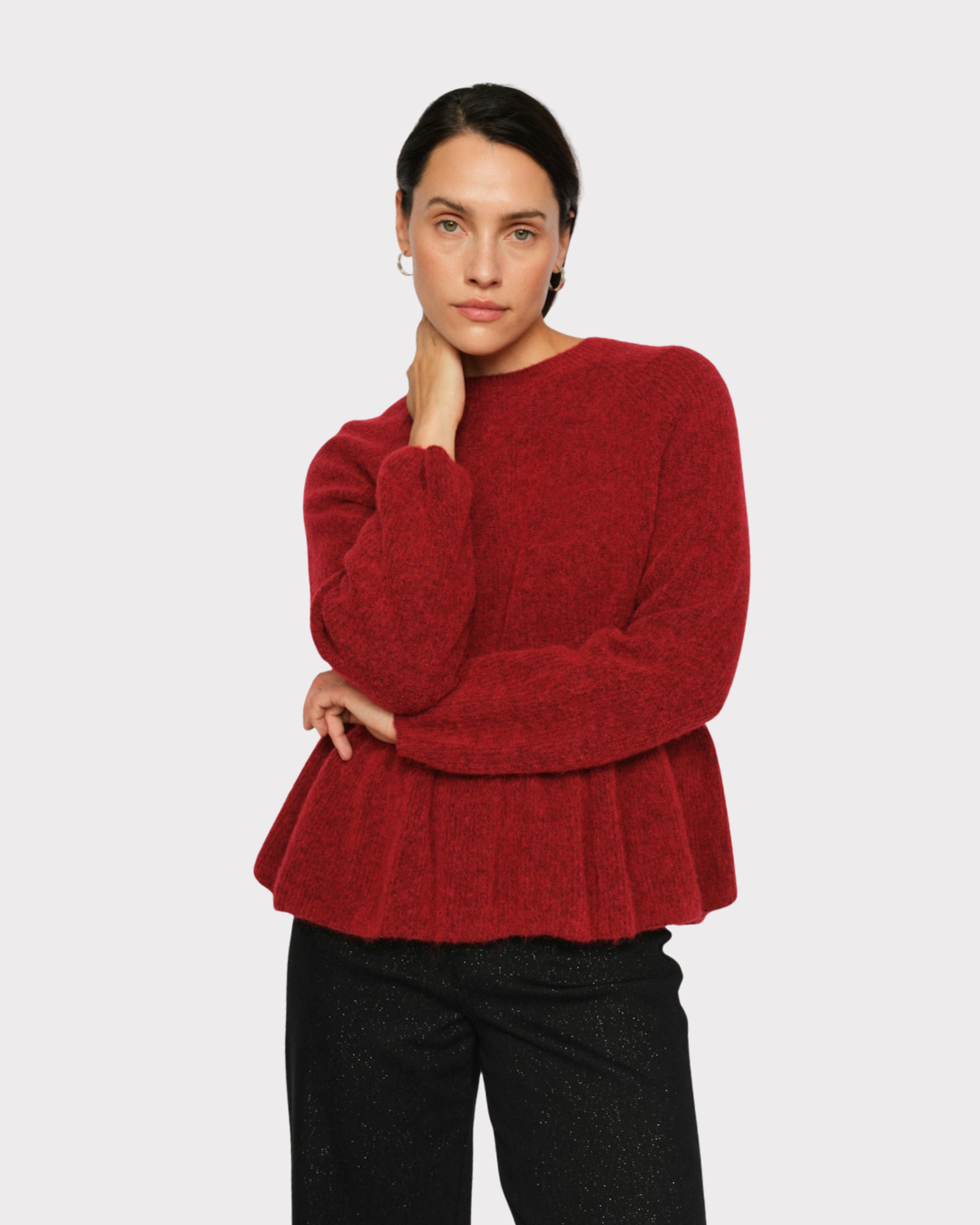 Mmthora O-Neck Frill Knit-Genser-Mos Mosh-Aandahls
