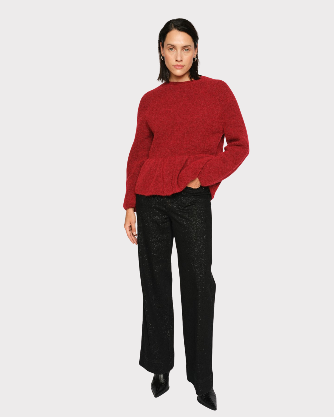 Mmthora O-Neck Frill Knit-Genser-Mos Mosh-Aandahls