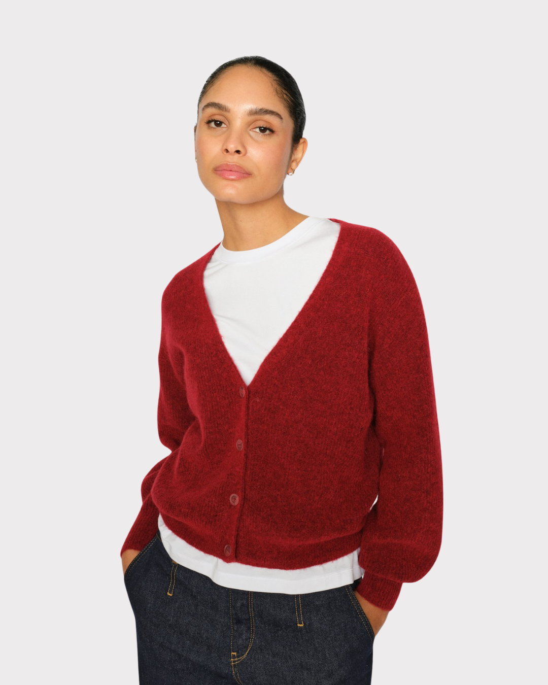 Mmthora V-Neck Knit Cardigan-CARDIGAN-Mos Mosh-Aandahls