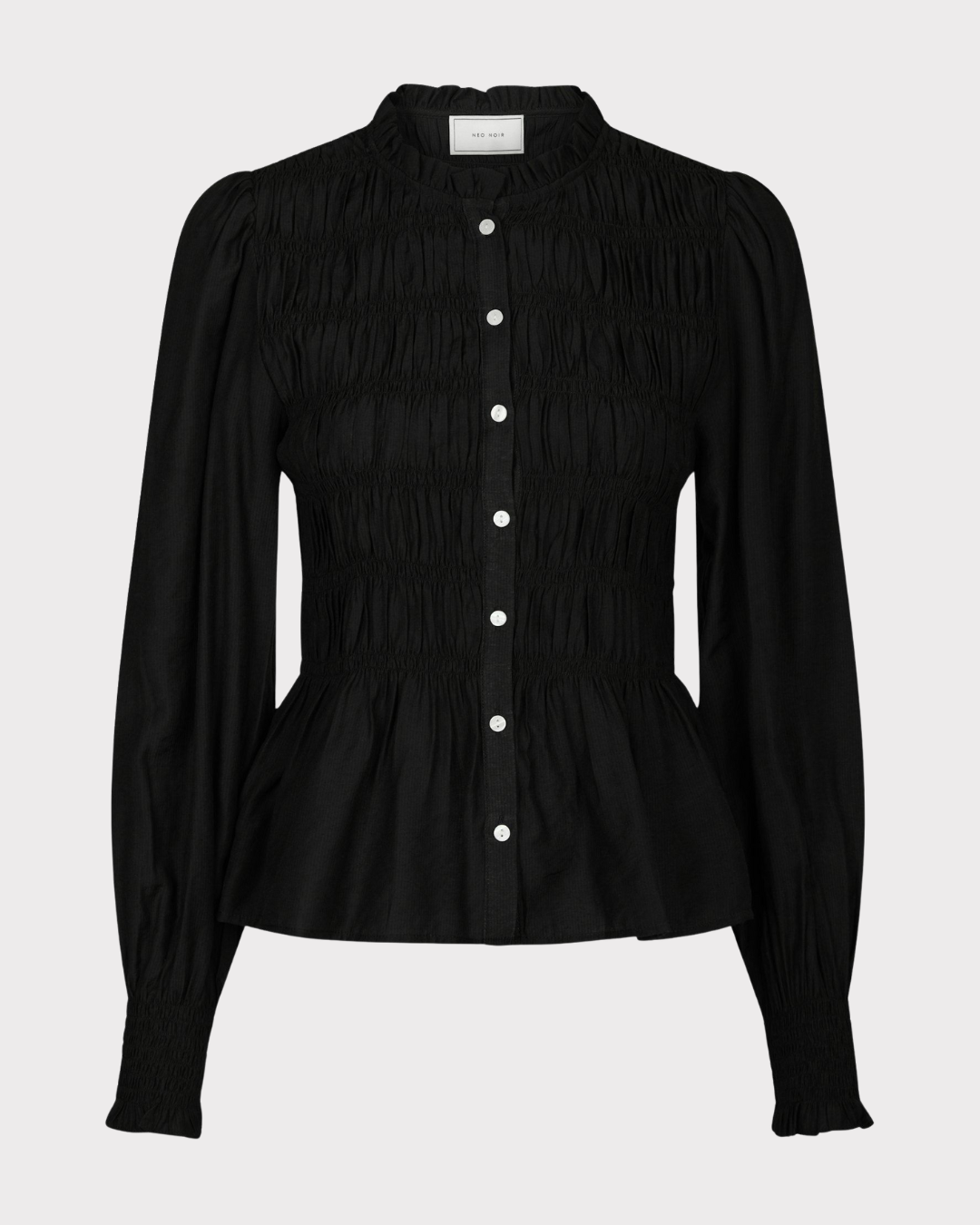 Mocca smock blouse-Overdel-Neo Noir-Aandahls