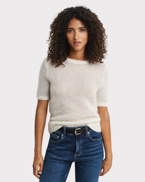 Mohair Blend Ss C-Neck-Genser-Gant-Aandahls