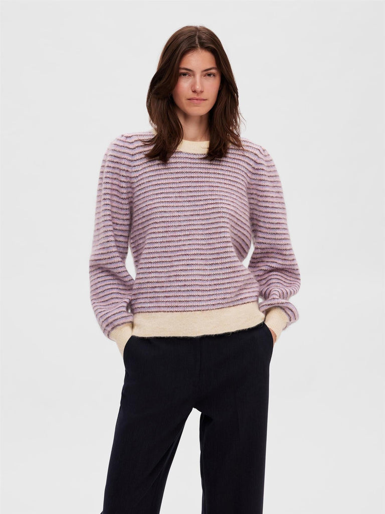 Mola Mia LS knit o-neck-Genser-Selected Femme-Aandahls