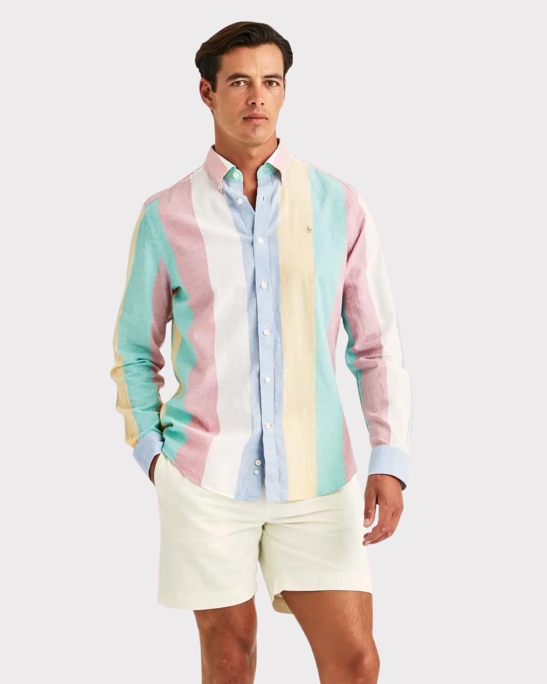 Morris Happy Linen Stripe-Skjorte-Morris-Aandahls