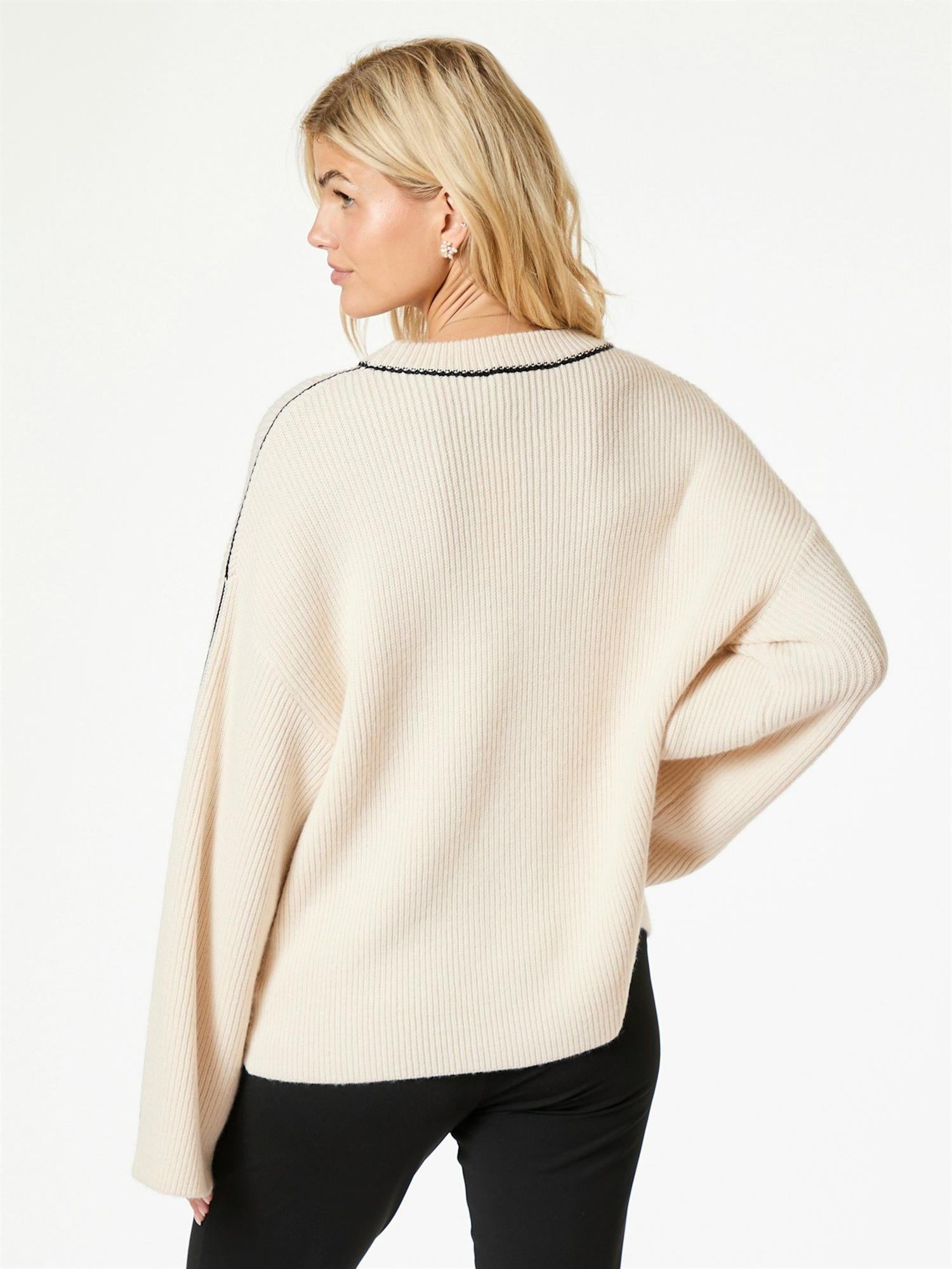 NEO NOIR LATTE KNIT BLOUSE 124-Genser-Neo Noir-Aandahls