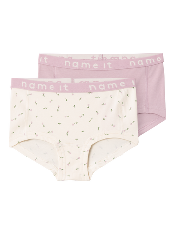 NKFHipster 2P Buttercream Floral NOOS-Undertøy-Name it-Aandahls