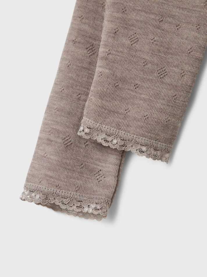 Nbfwang Wool Needle Legging Solid Noos-Ull-Name it-Aandahls