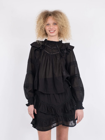 Neo Noir Simkie Voile Blouse-Bluser-Neo Noir-Aandahls