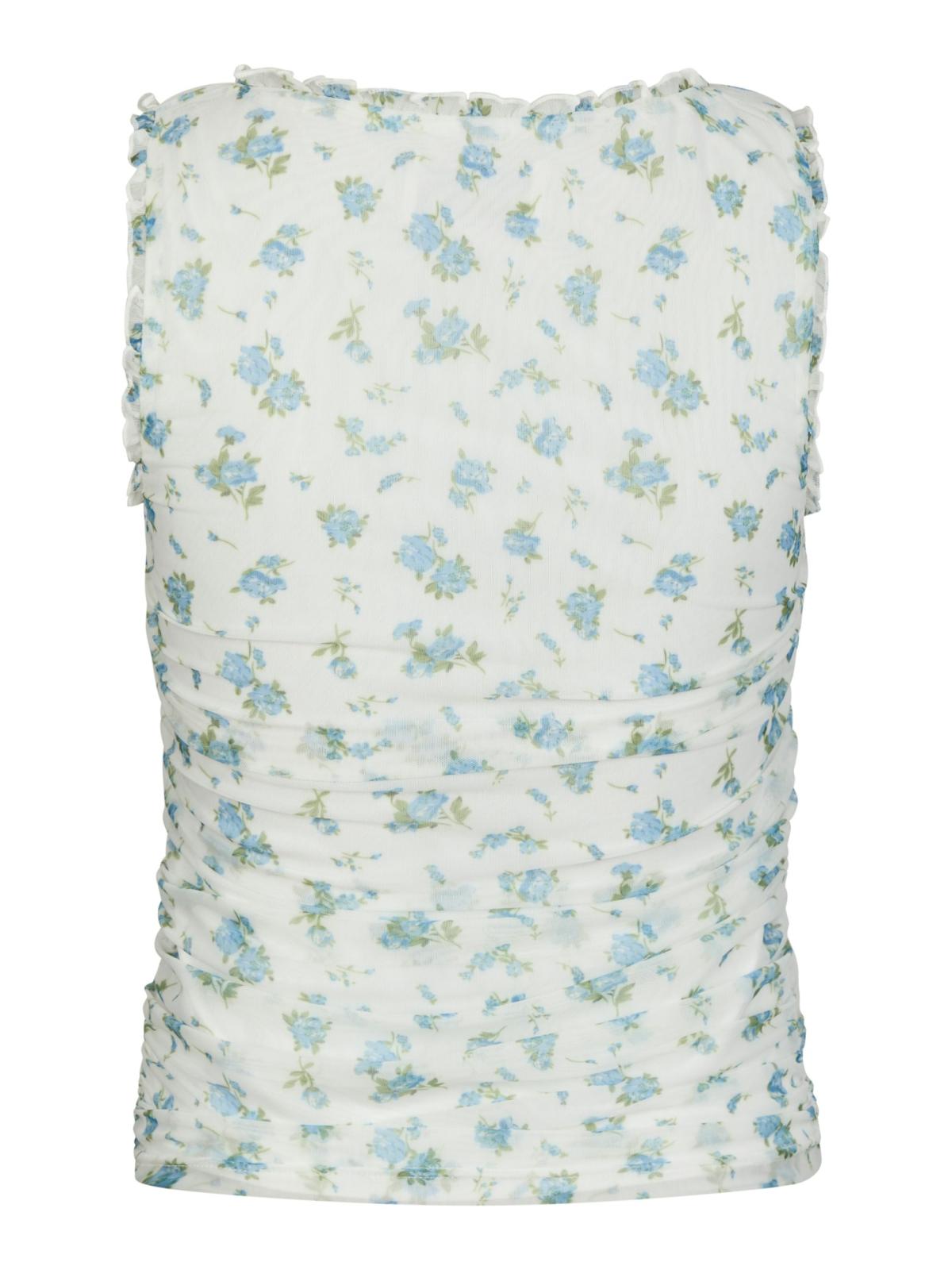 Nicolla Mesh Botanical Top-Overdel-Neo Noir-Aandahls