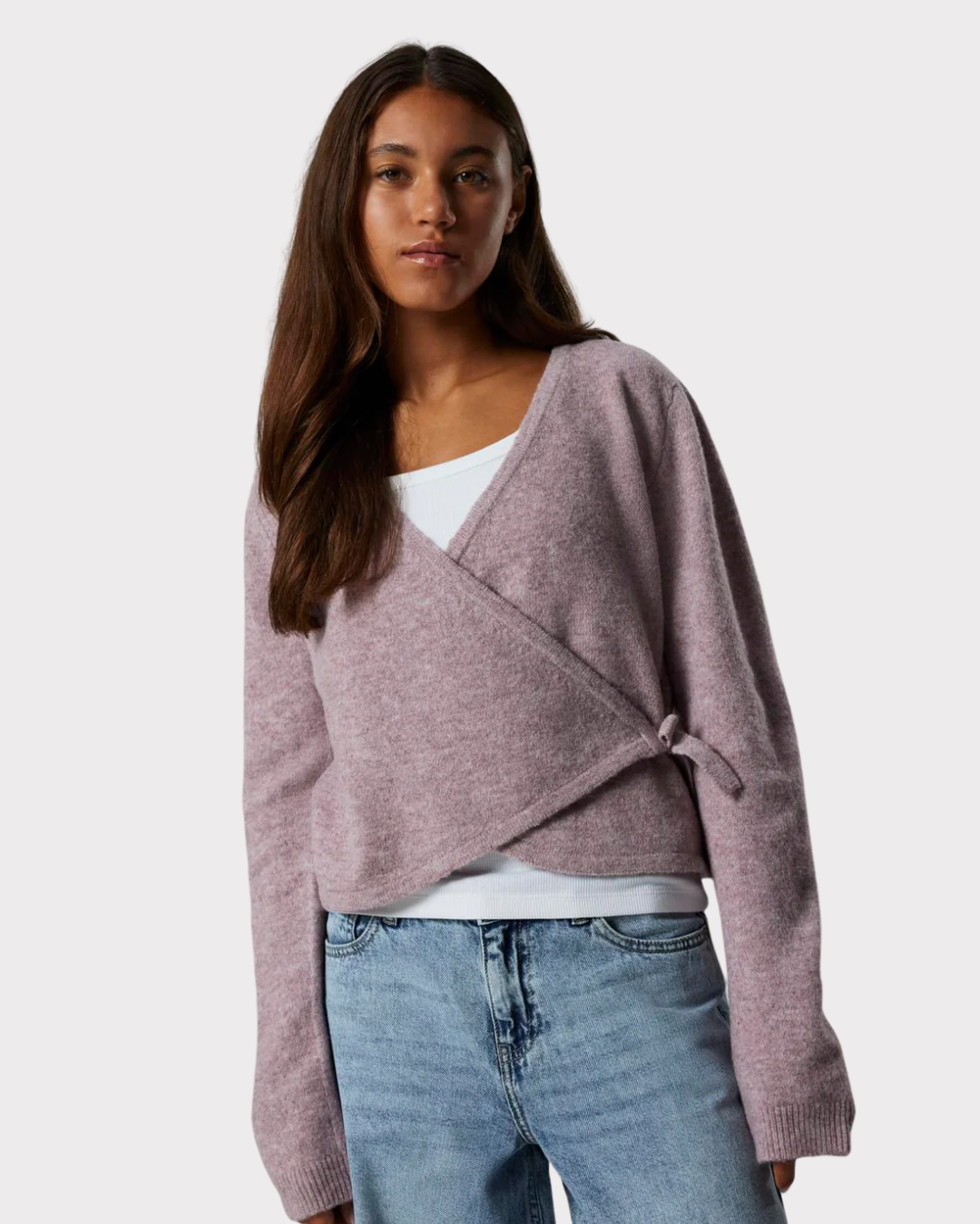 Nlfbynthe Ls Wrap Knit Top-Genser-Lmtd-Aandahls