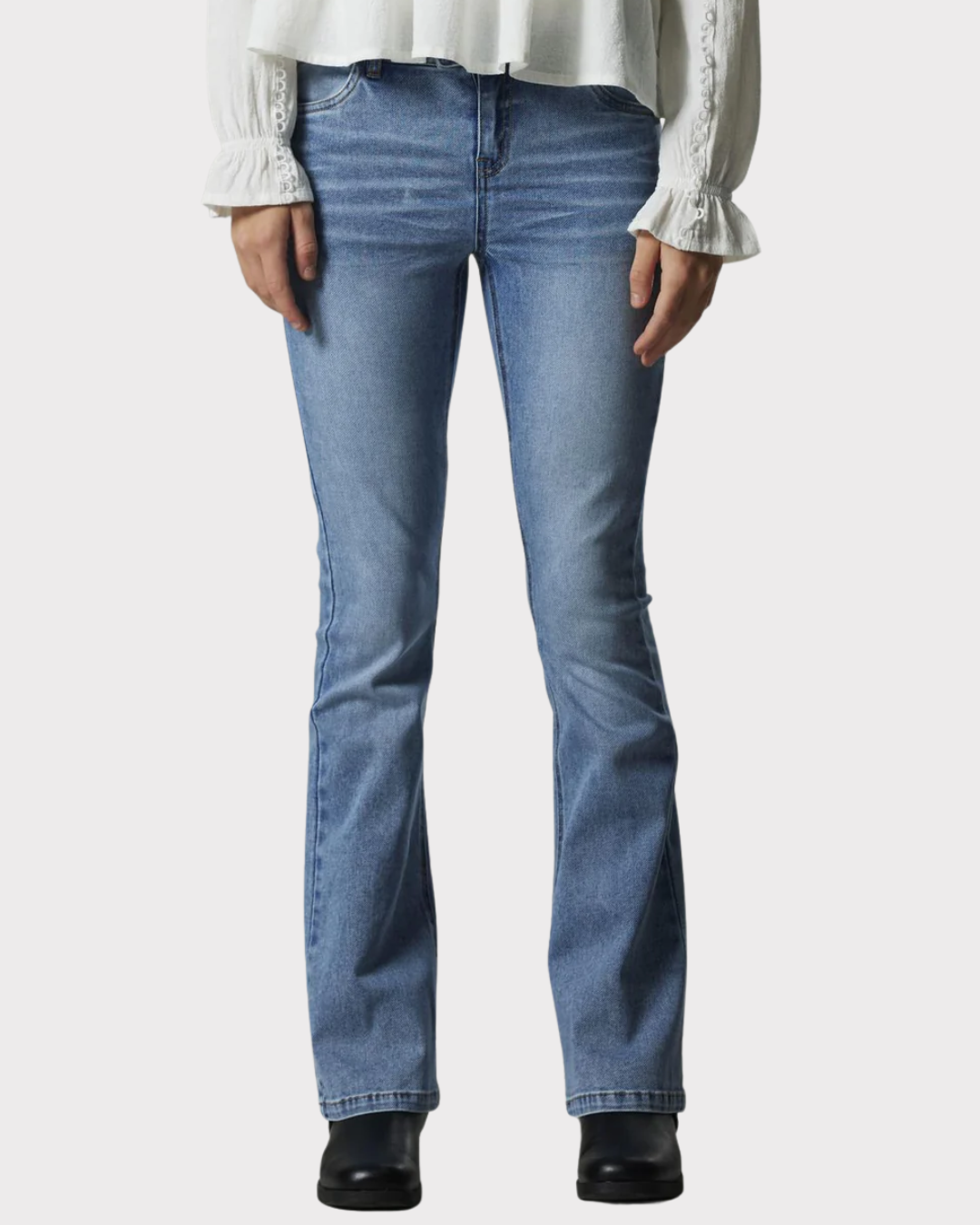 Nlfrar Dnm Lw S Flared Pant-Jeans-Lmtd-Aandahls